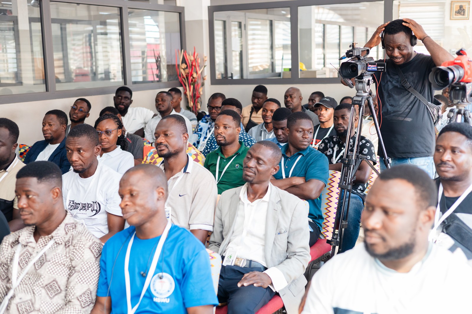 West African biomedical engineers attending the training session.
