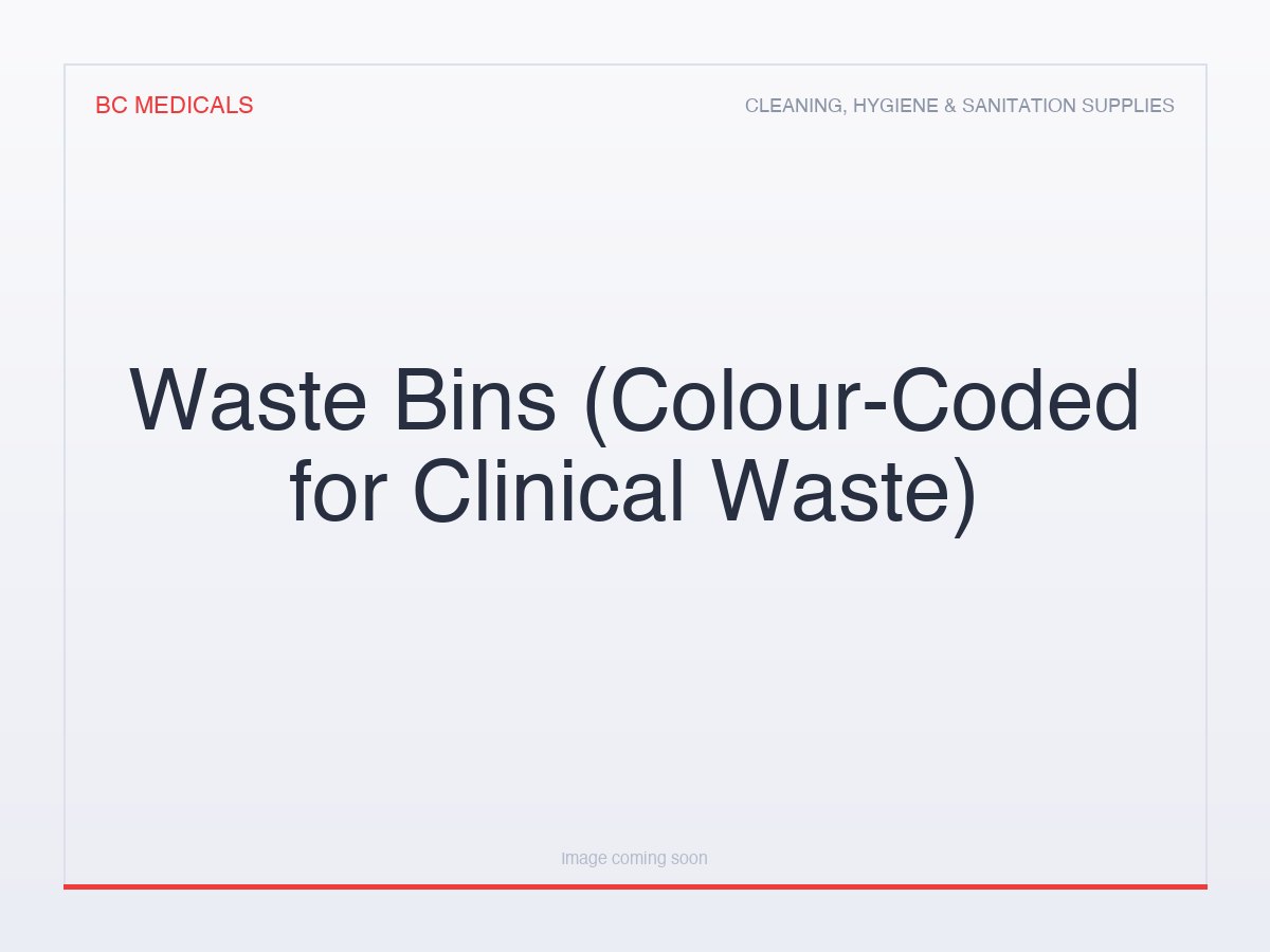Waste Bins (Colour-Coded for Clinical Waste)