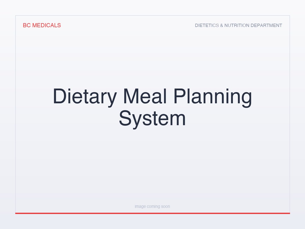 Dietary Meal Planning System