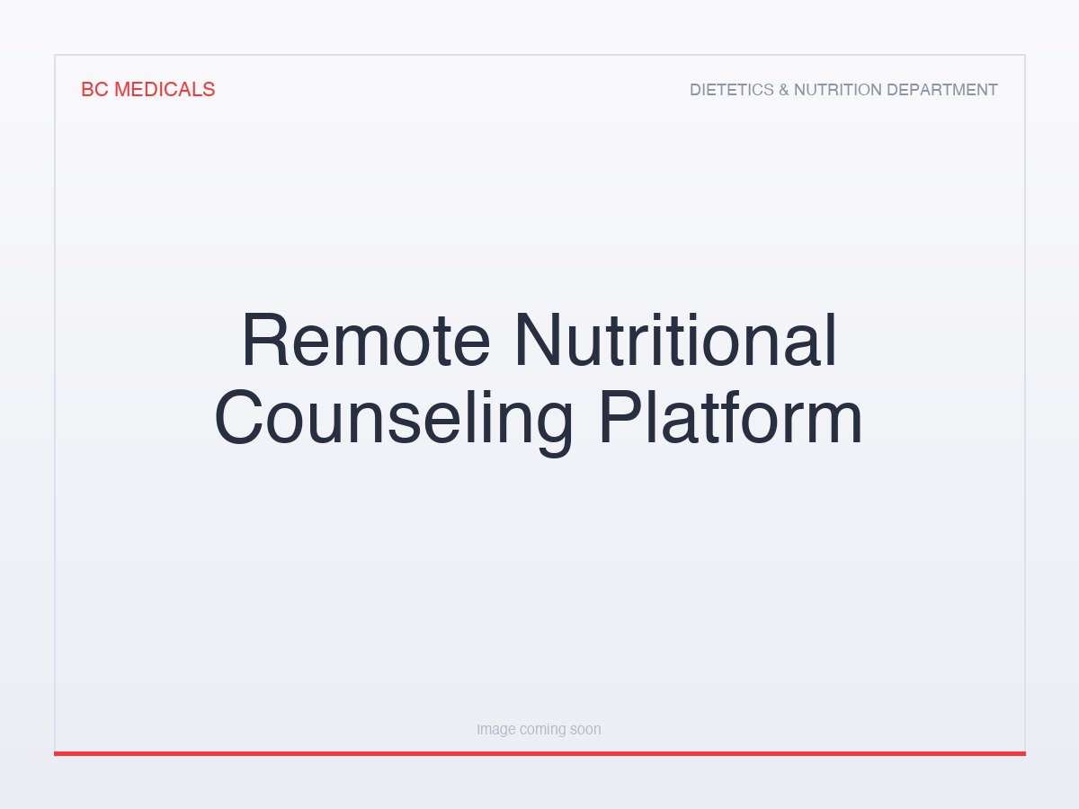 Remote Nutritional Counseling Platform