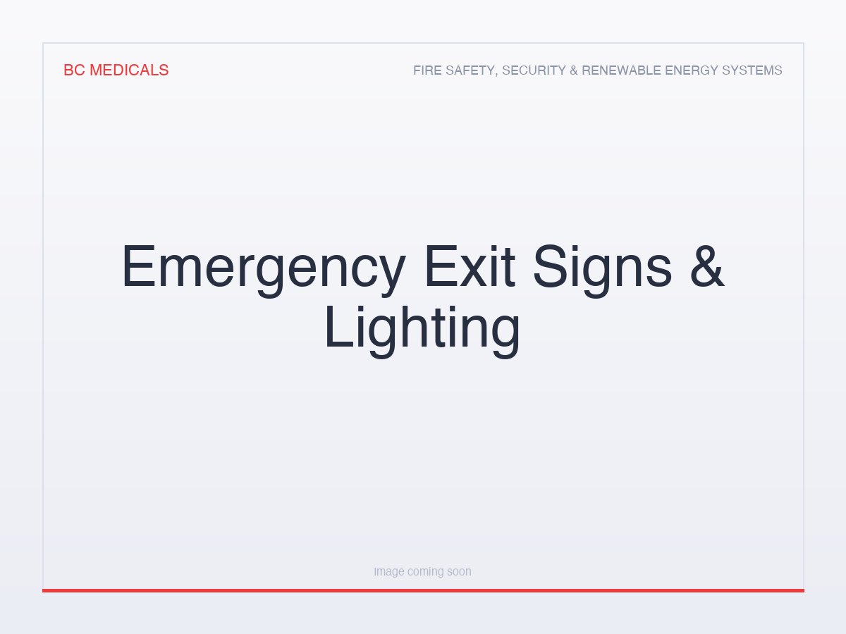 Emergency Exit Signs & Lighting