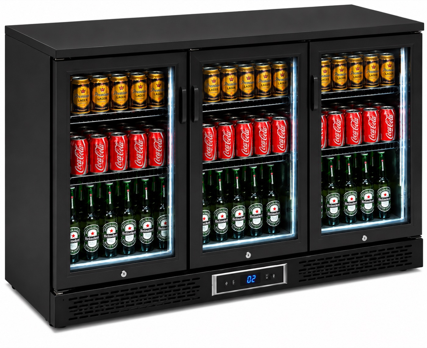 3 Sliding Door Fancooling Bar Refrigerator