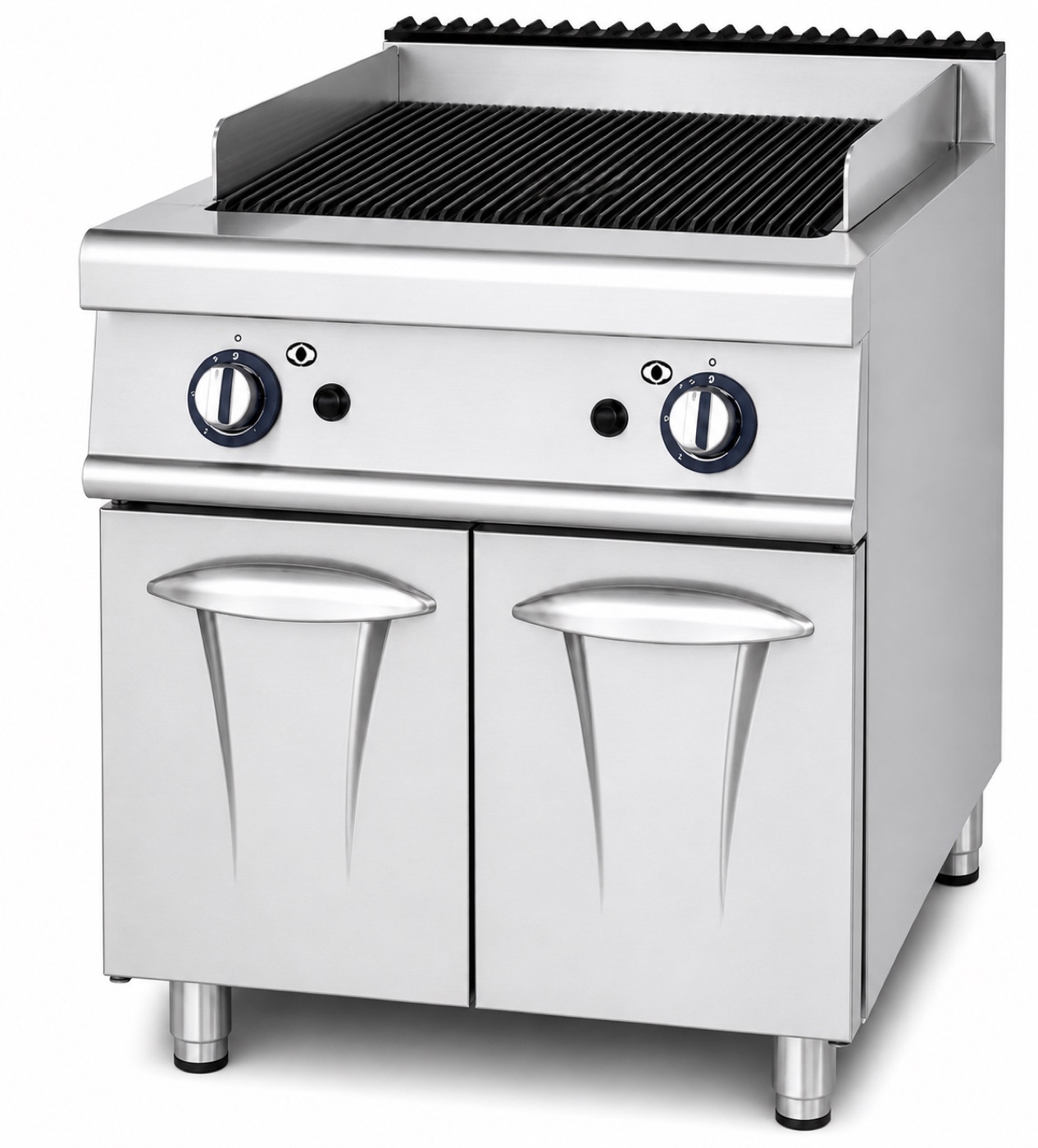 Gas Lava Rock Grill with Cabinet