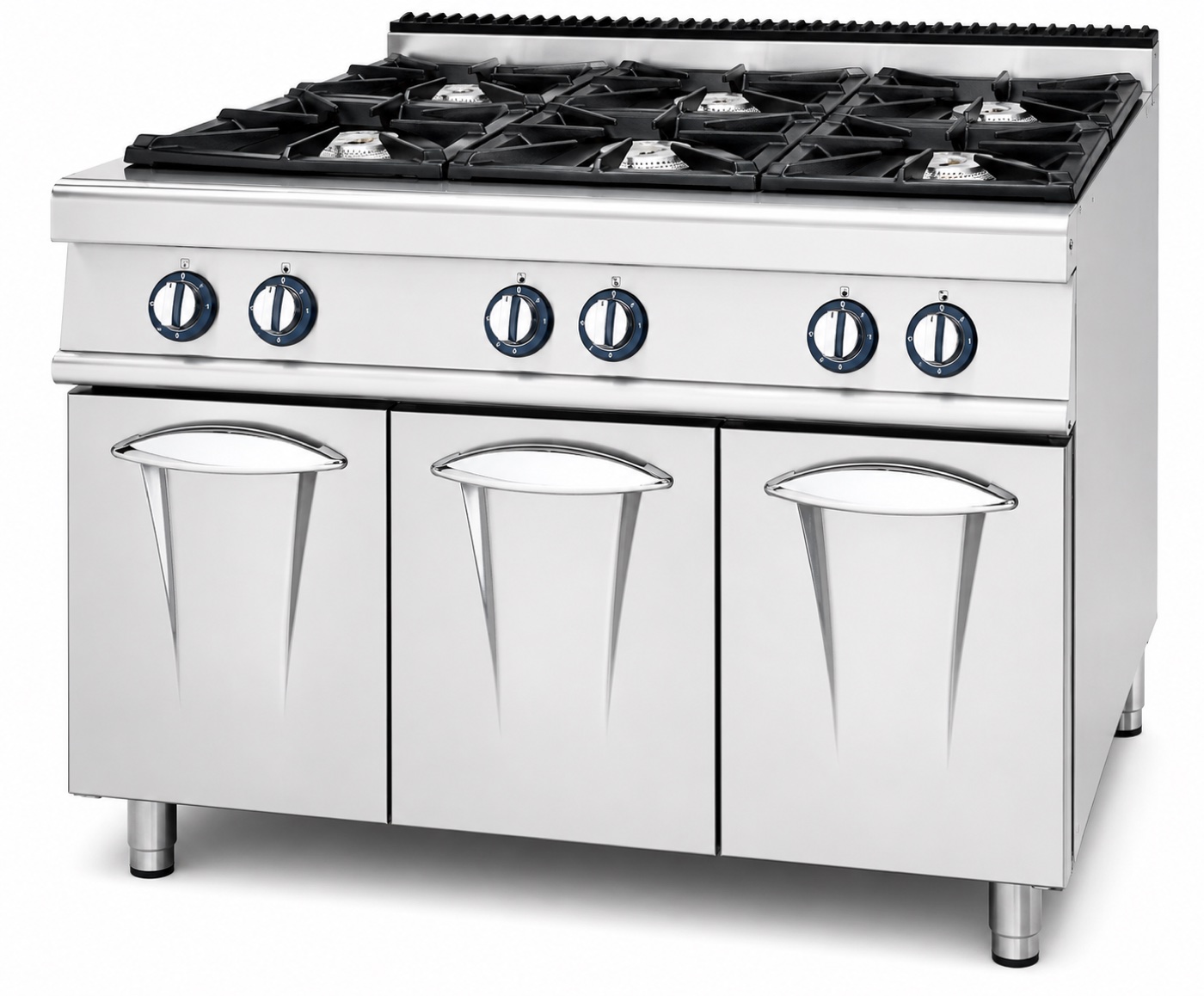 Gas Range With 6-Burner & Cabinet