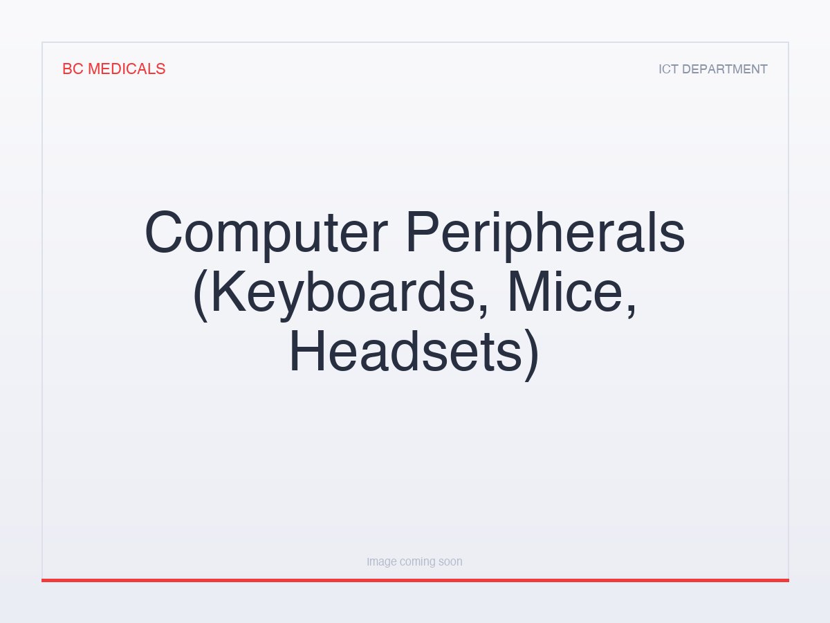 Computer Peripherals (Keyboards, Mice, Headsets)