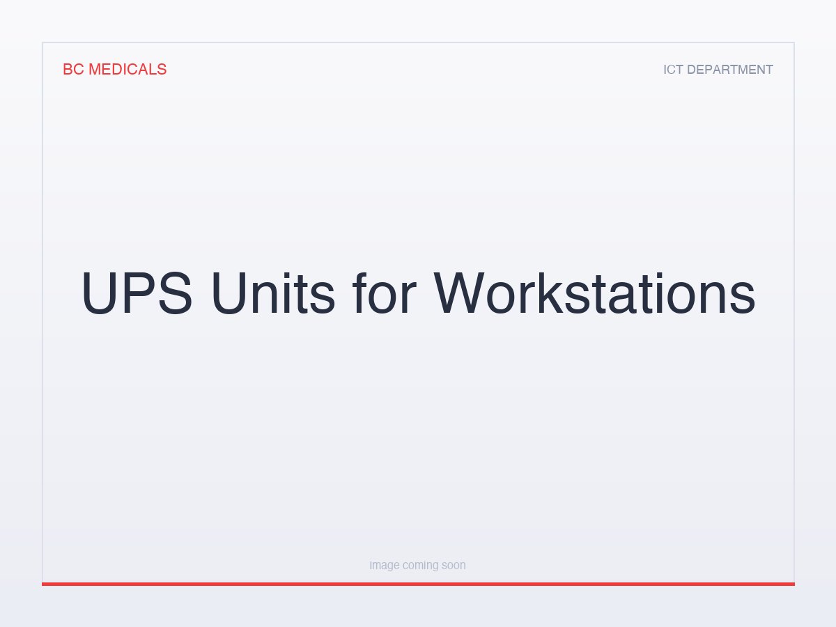 UPS Units for Workstations