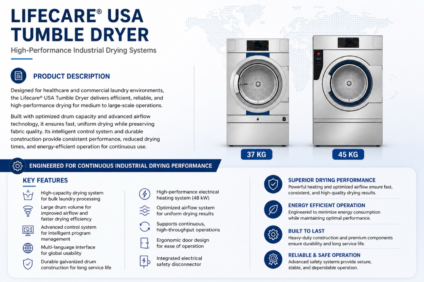 Lifecare® USA Tumble Dryer