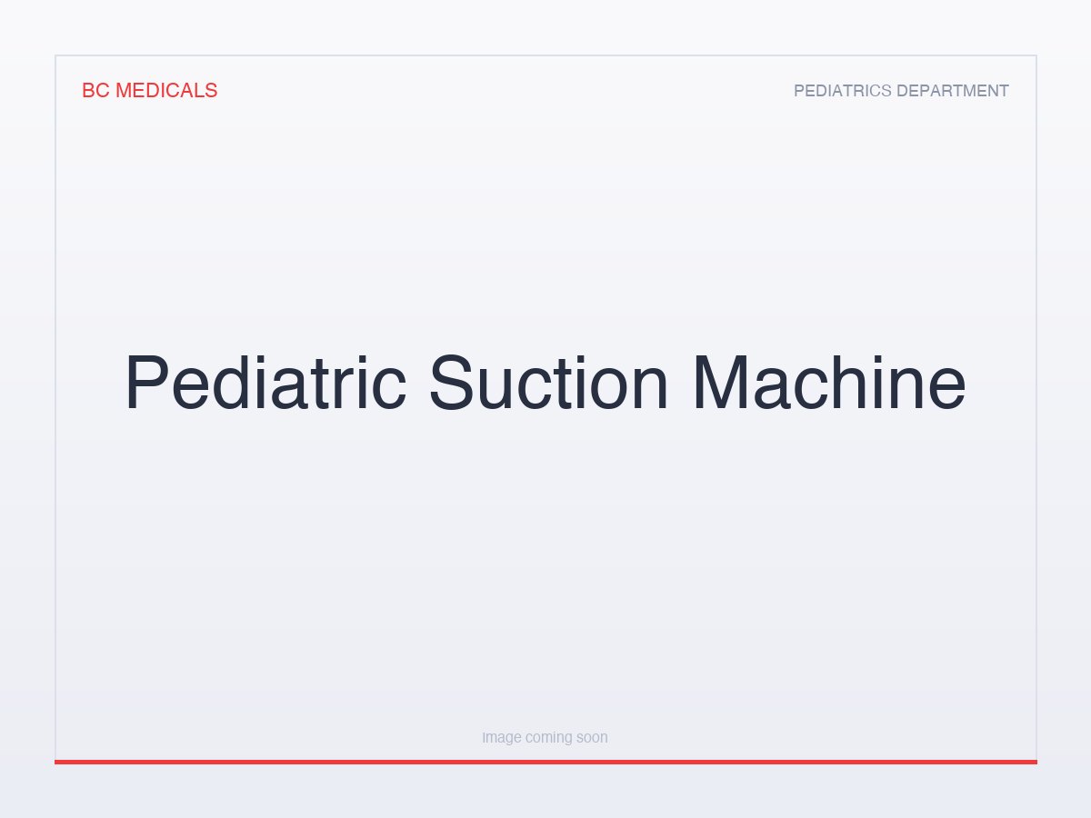 Pediatric Suction Machine