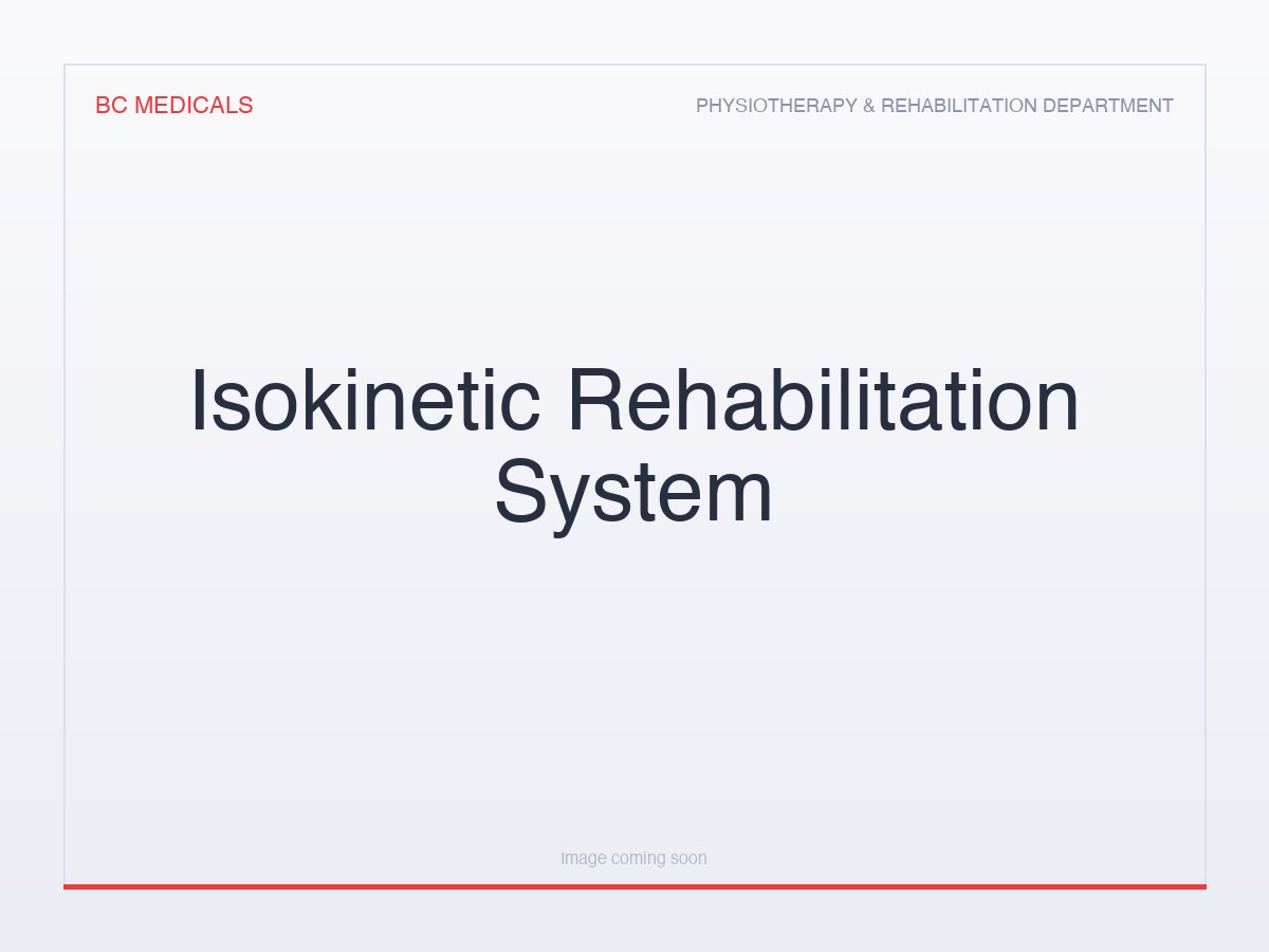 Isokinetic Rehabilitation System