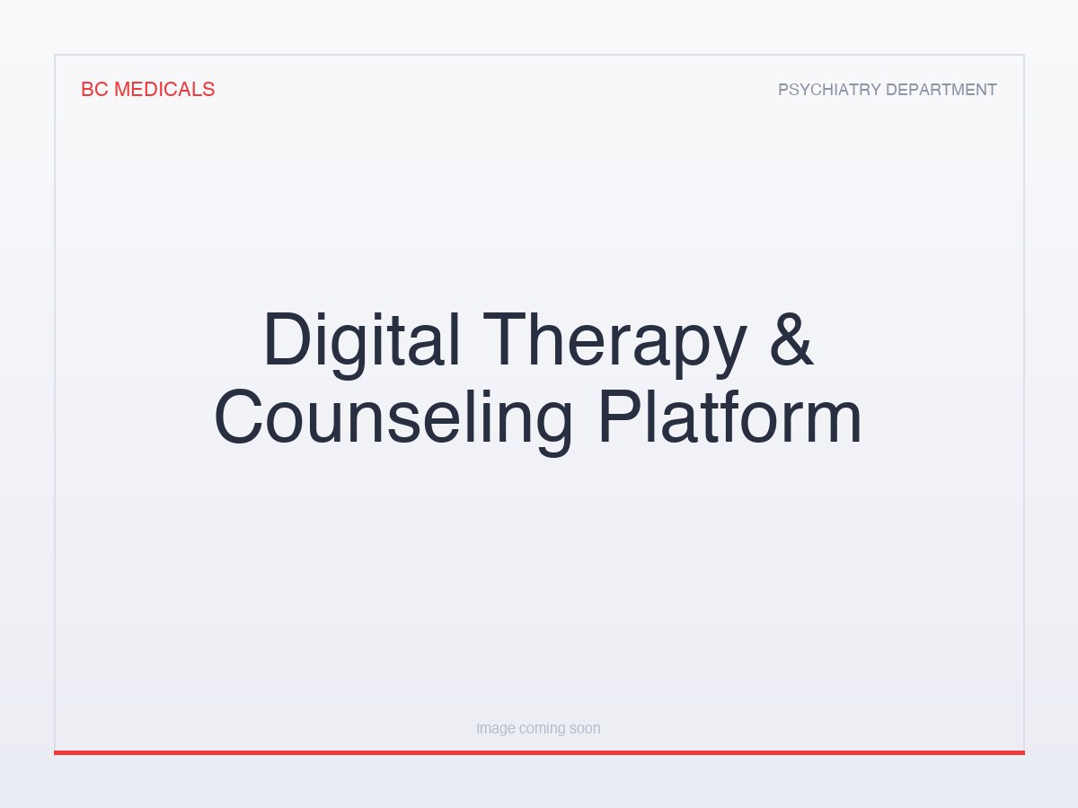 Digital Therapy & Counseling Platform