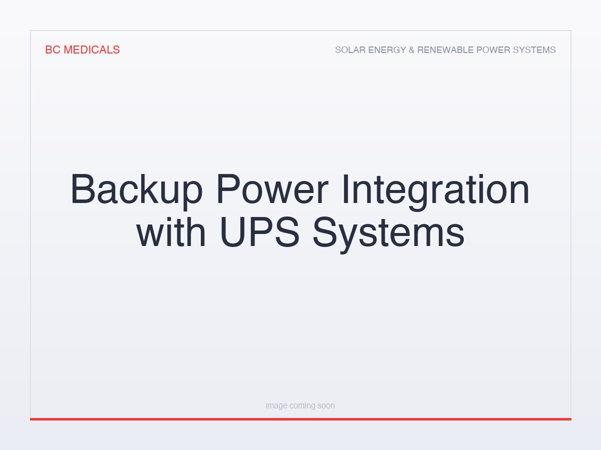 Backup Power Integration with UPS Systems
