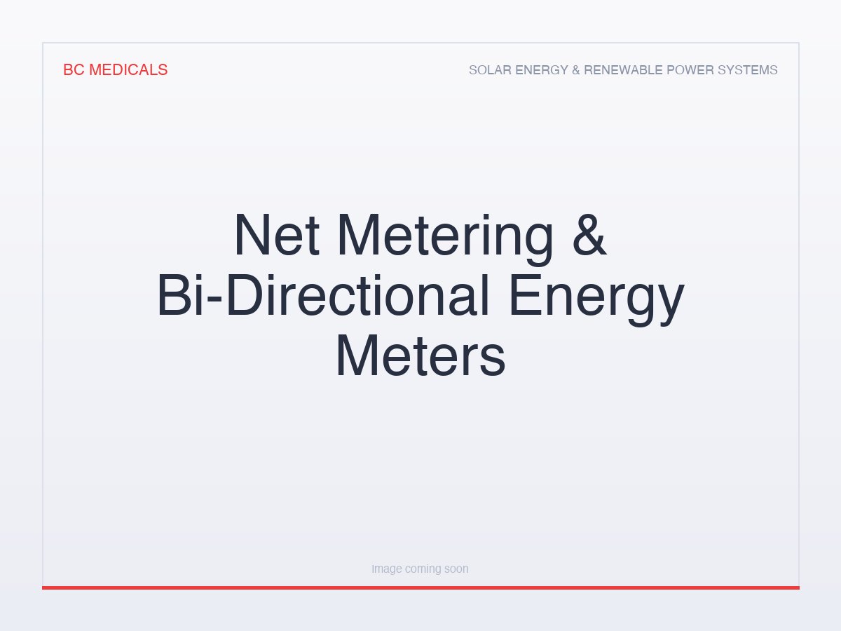 Net Metering & Bi-Directional Energy Meters
