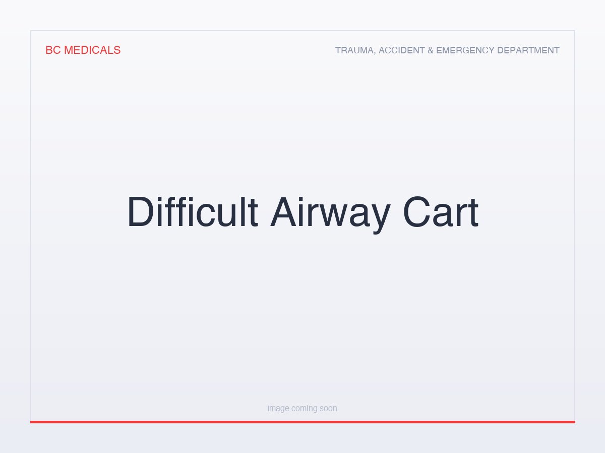 Difficult Airway Cart